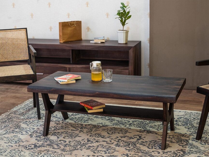 Tuscany Modern Acacia wood Handmade Live Edge Coffee table #1 - Duraster
