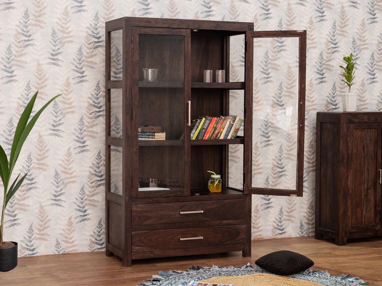 Gangaur Solid Sheesham Wood Display Cabinet #1 - Duraster