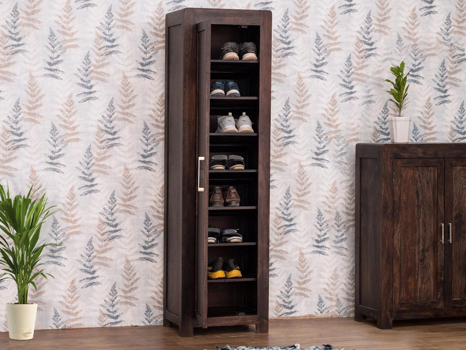 Gangaur Modern Sheesham Wood  Shoe Cupboard #1 - Duraster