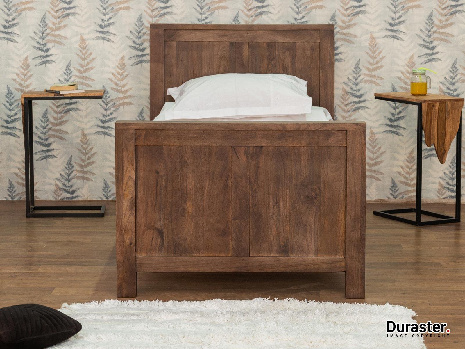 Gangaur Solid Mango Wood Single Bed #7 (36" x 72" Mattress Size) - Duraster