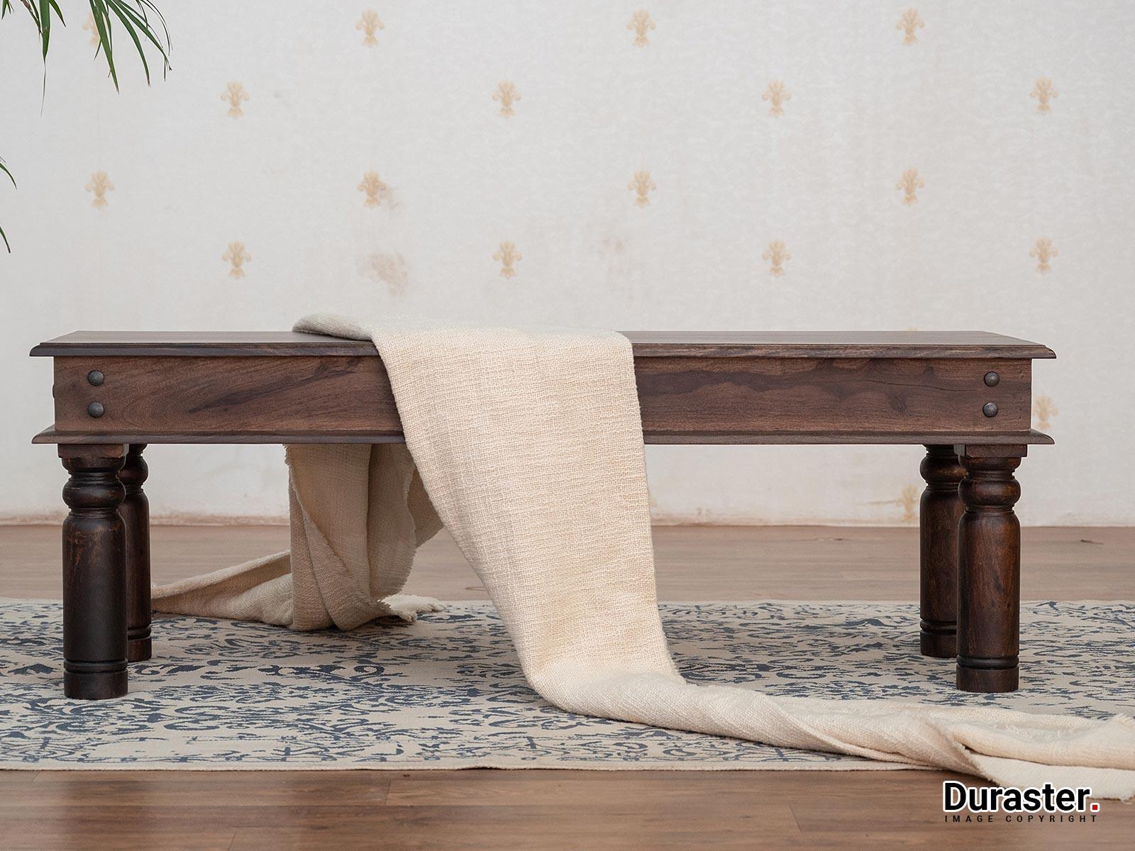 Gangaur Traditional Sheesham Dining Set with Chairs and Bench  #4 - Duraster