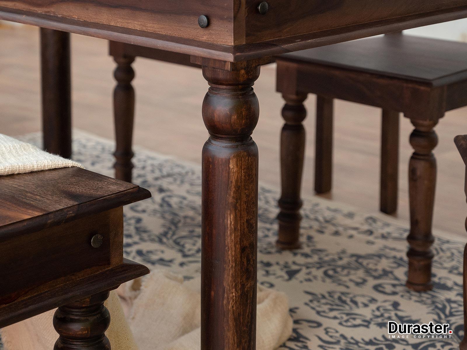 Gangaur Traditional Sheesham Dining Set with Chairs and Bench  #4 - Duraster