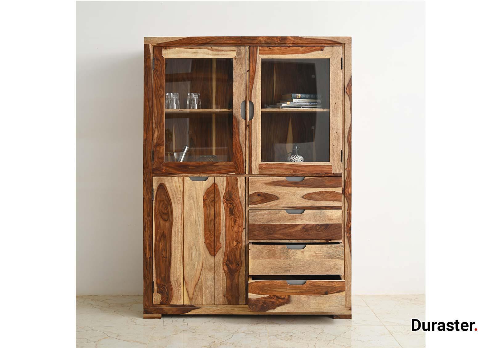 Raygoor Modern Sheesham Wood Display Cabinet #1 - Duraster