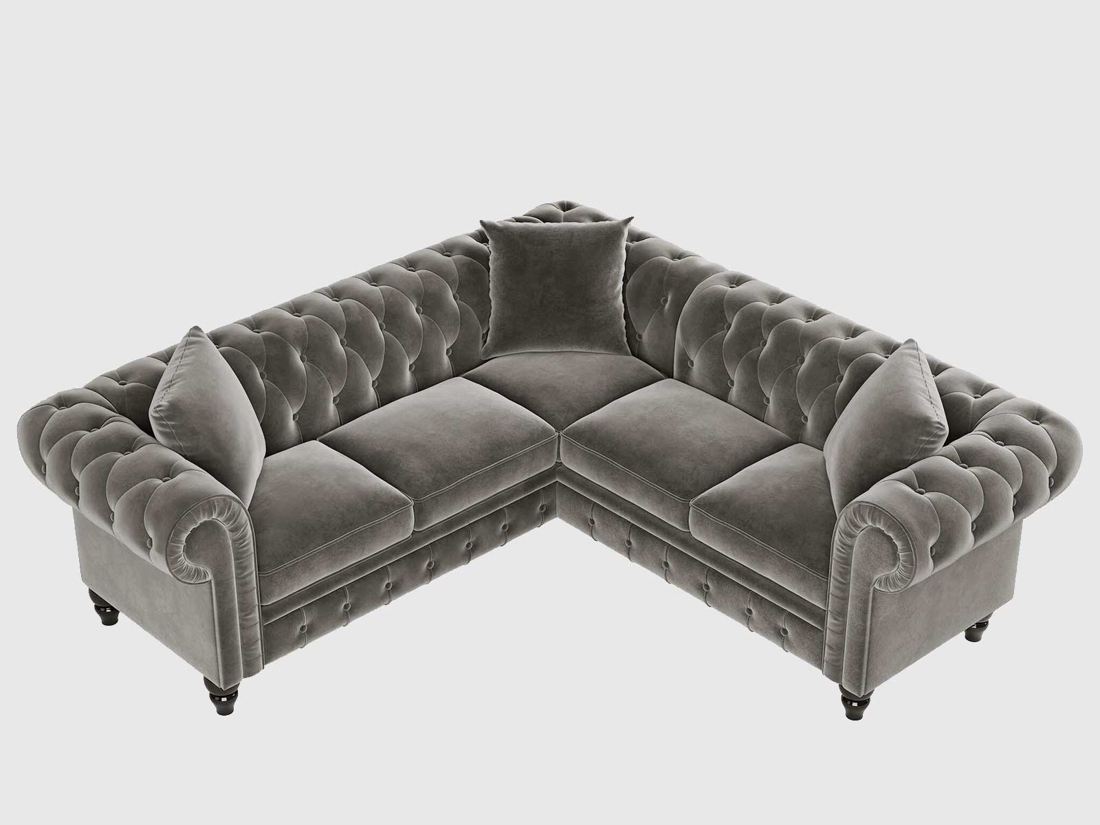 Duraster Chesterfield Vintage Sectional Sofa #61 - Image 3