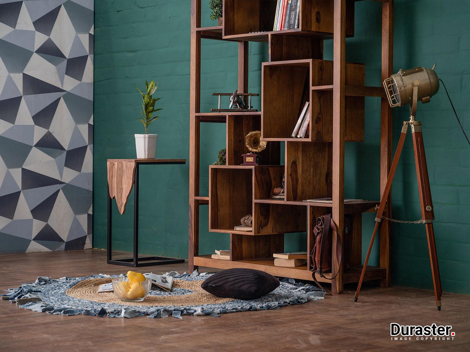 Hawkin Modern Sheesham wood Bookshelf #1 - Duraster