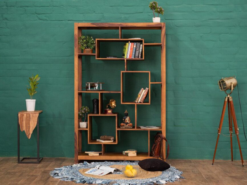 Hawkin Modern Sheesham wood Bookshelf #1 - Duraster