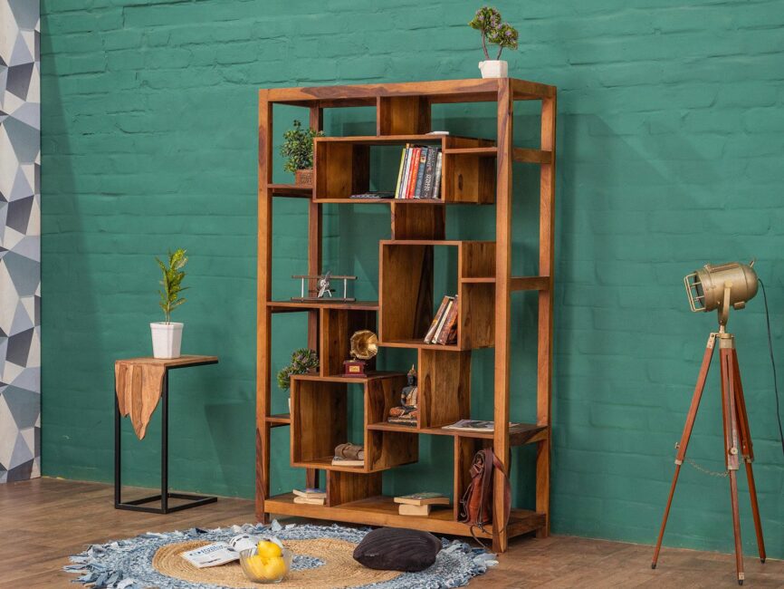 Hawkin Modern Sheesham wood Bookshelf #1 - Duraster