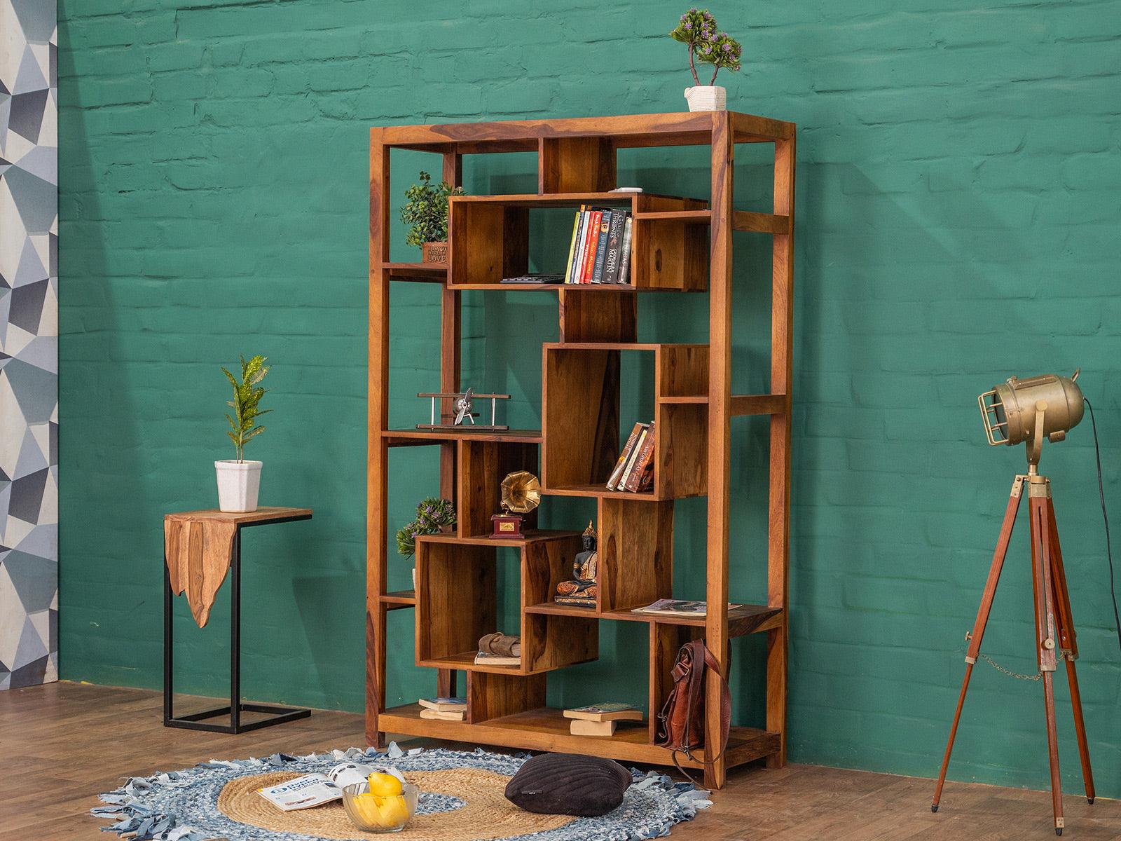Hawkin Modern Sheesham wood Bookshelf #1 - Duraster