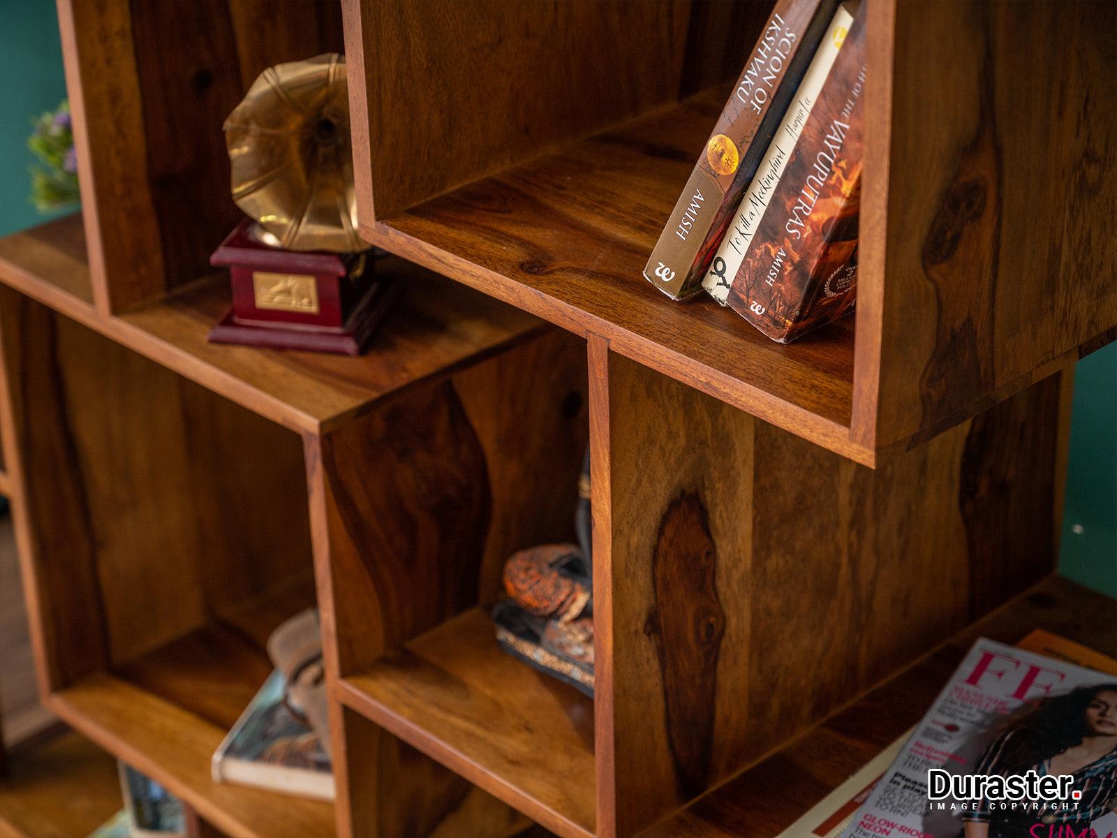 Hawkin Modern Sheesham wood Bookshelf #1 - Duraster