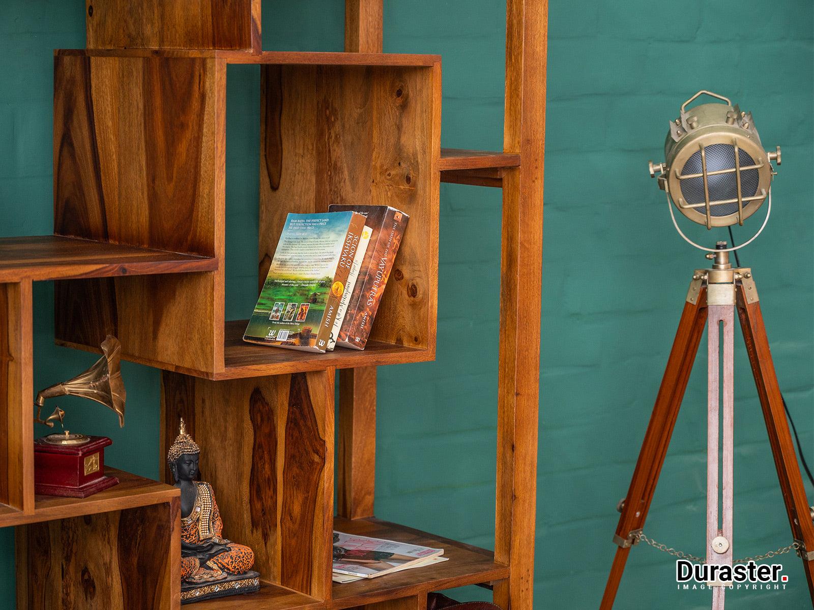 Hawkin Modern Sheesham wood Bookshelf #1 - Duraster