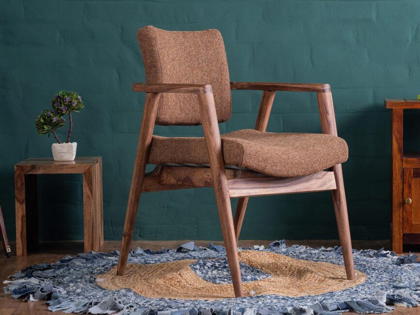 Hawkin Solid Sheesham wood Arm Chair #2 - Duraster