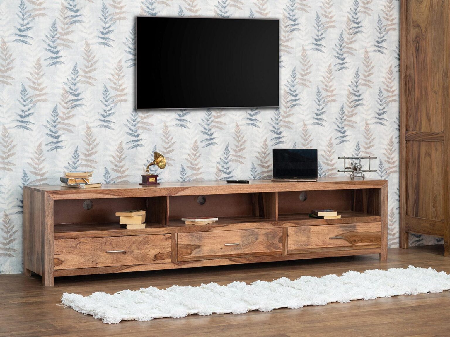 Hawkin Modern Sheesham wood TV Unit #2 - Duraster
