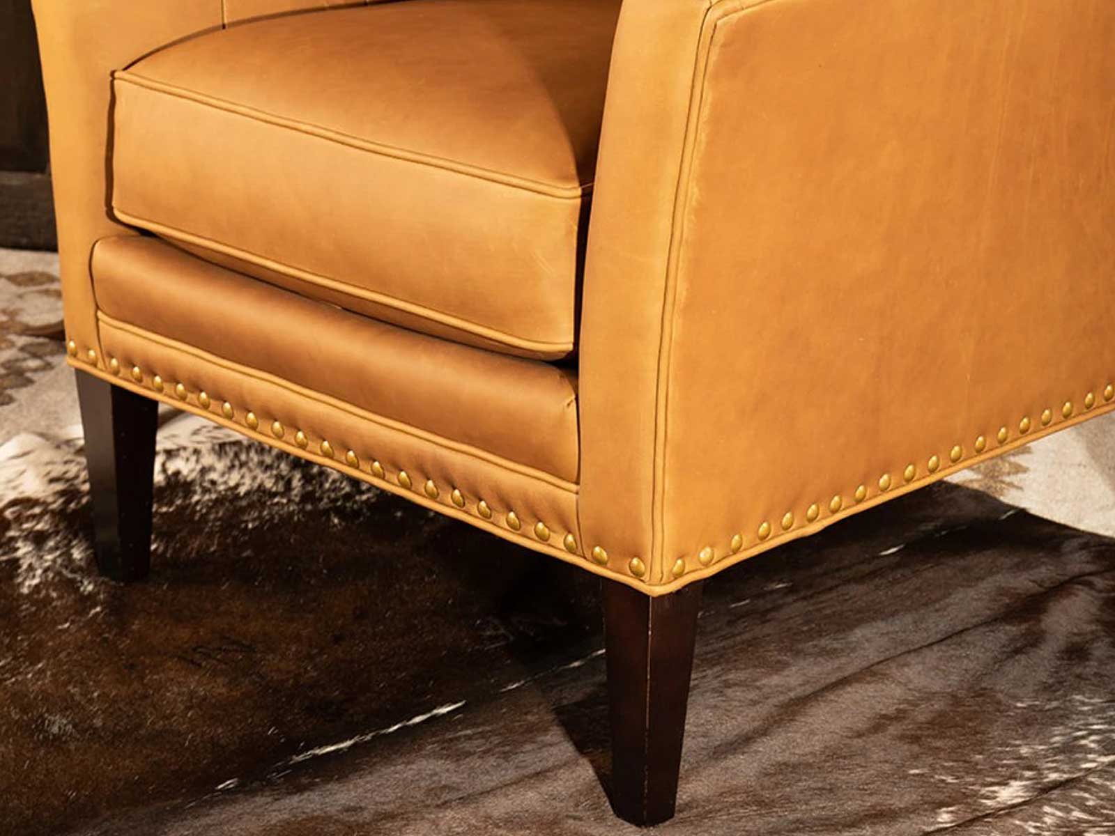 Duraster Single Seater Leather Armchair (Tan Brown) - Image 2