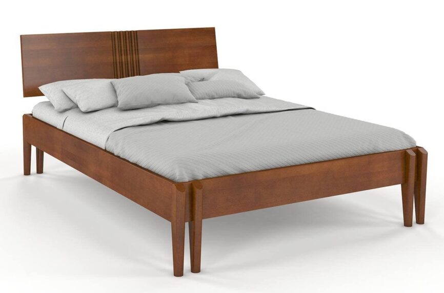 Preyas Mango wood Teak Finish Wooden Bed #1 - Duraster