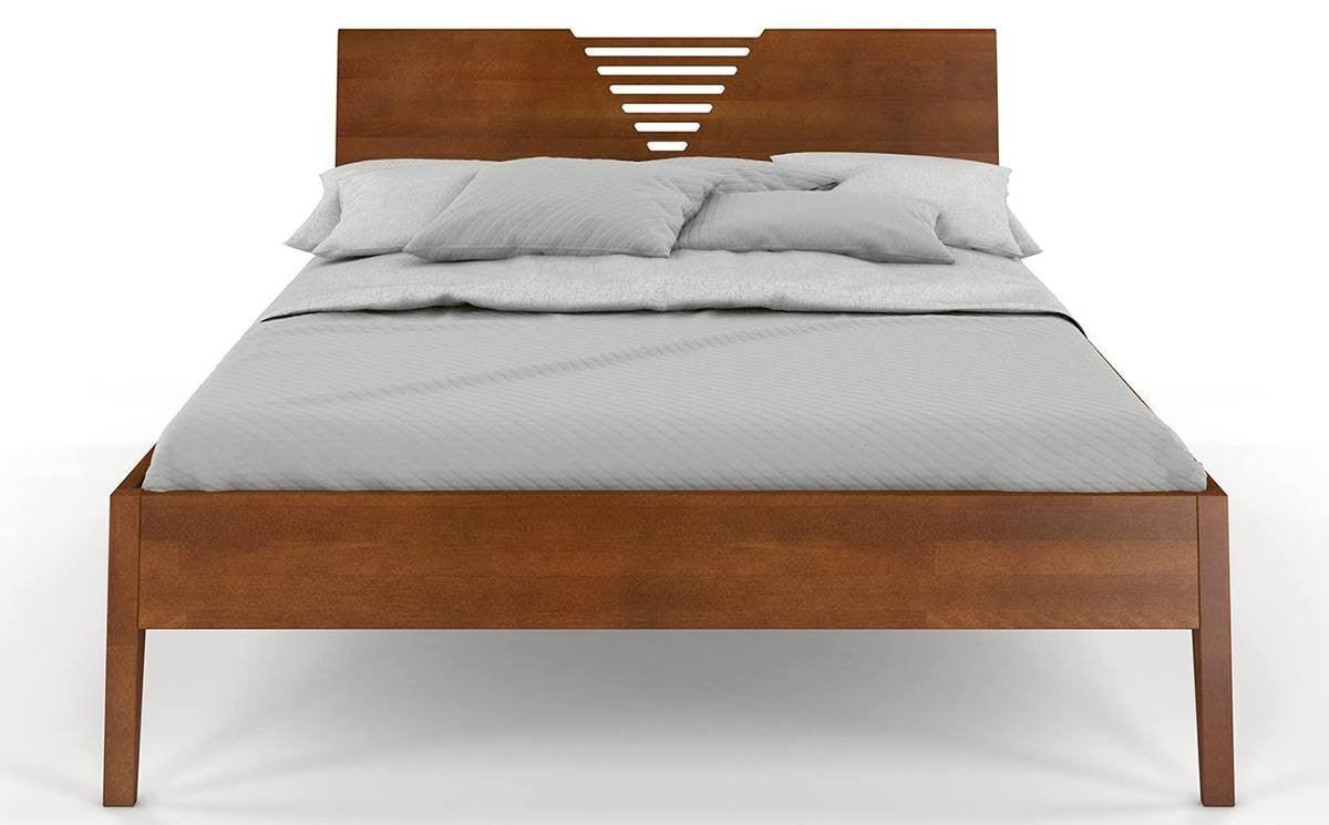 Preyas Mango wood Teak Finish Wooden Bed #3 - Duraster