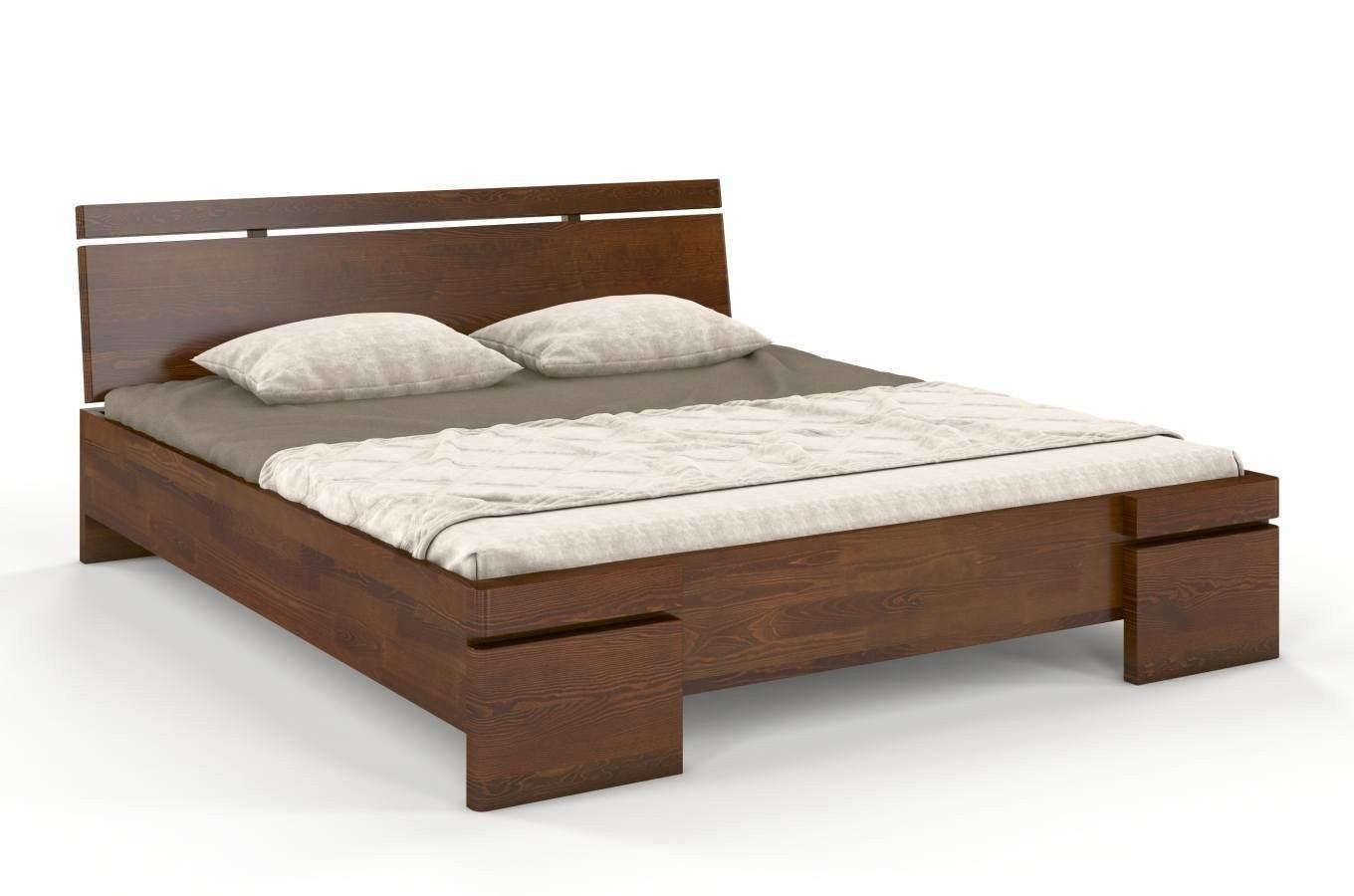 Preyas Mango wood Teak Finish Wooden Bed #16 - Duraster
