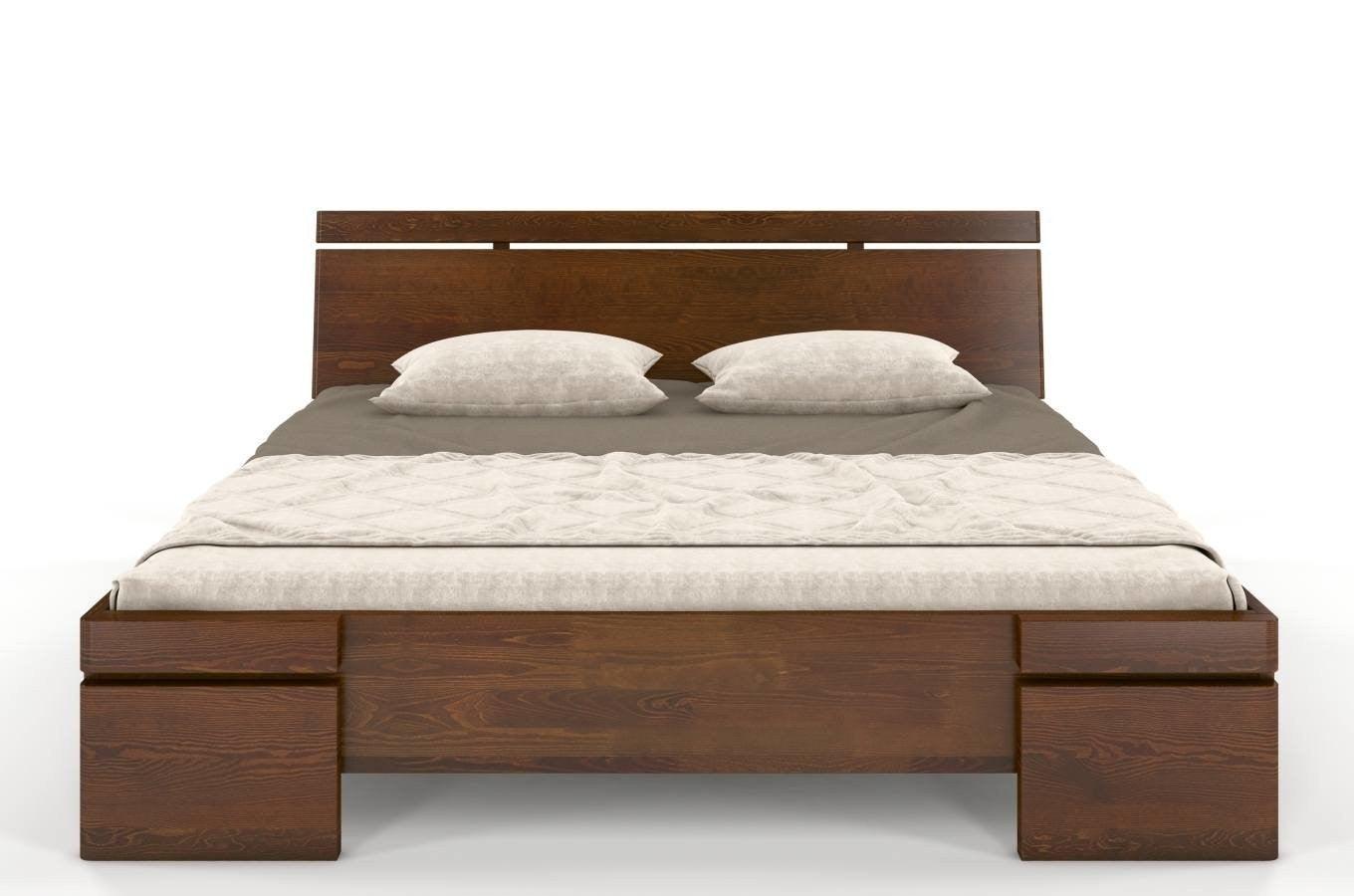 Preyas Mango wood Teak Finish Wooden Bed #16 - Duraster