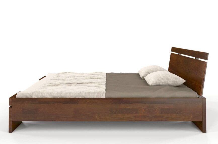 Preyas Mango wood Teak Finish Wooden Bed #16 - Duraster