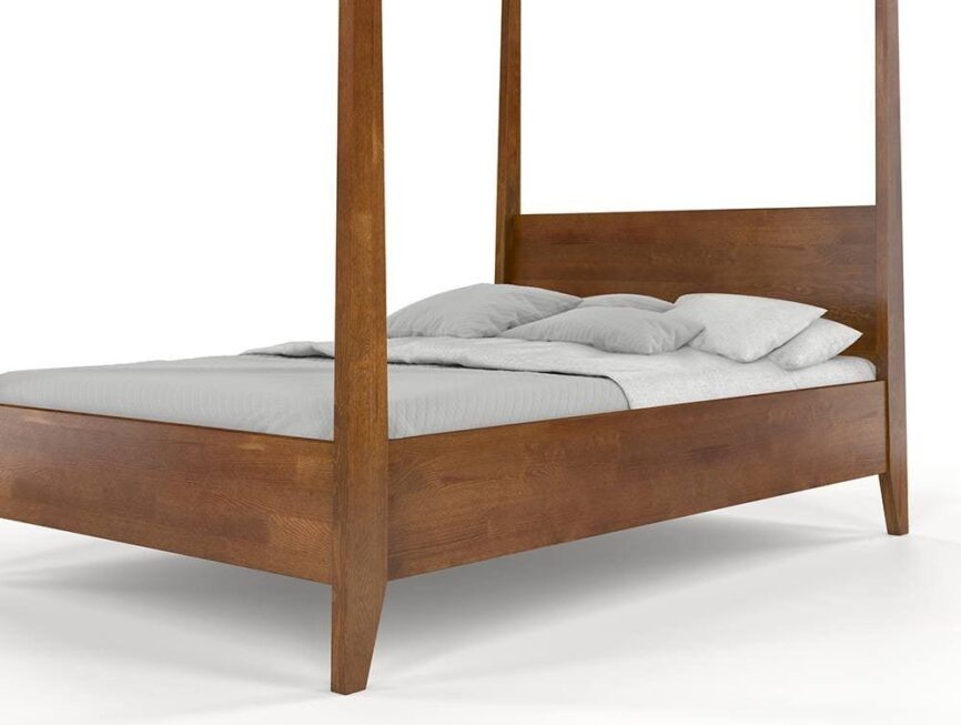 Preyas Mango wood Teak Finish Wooden Bed #17 - Duraster
