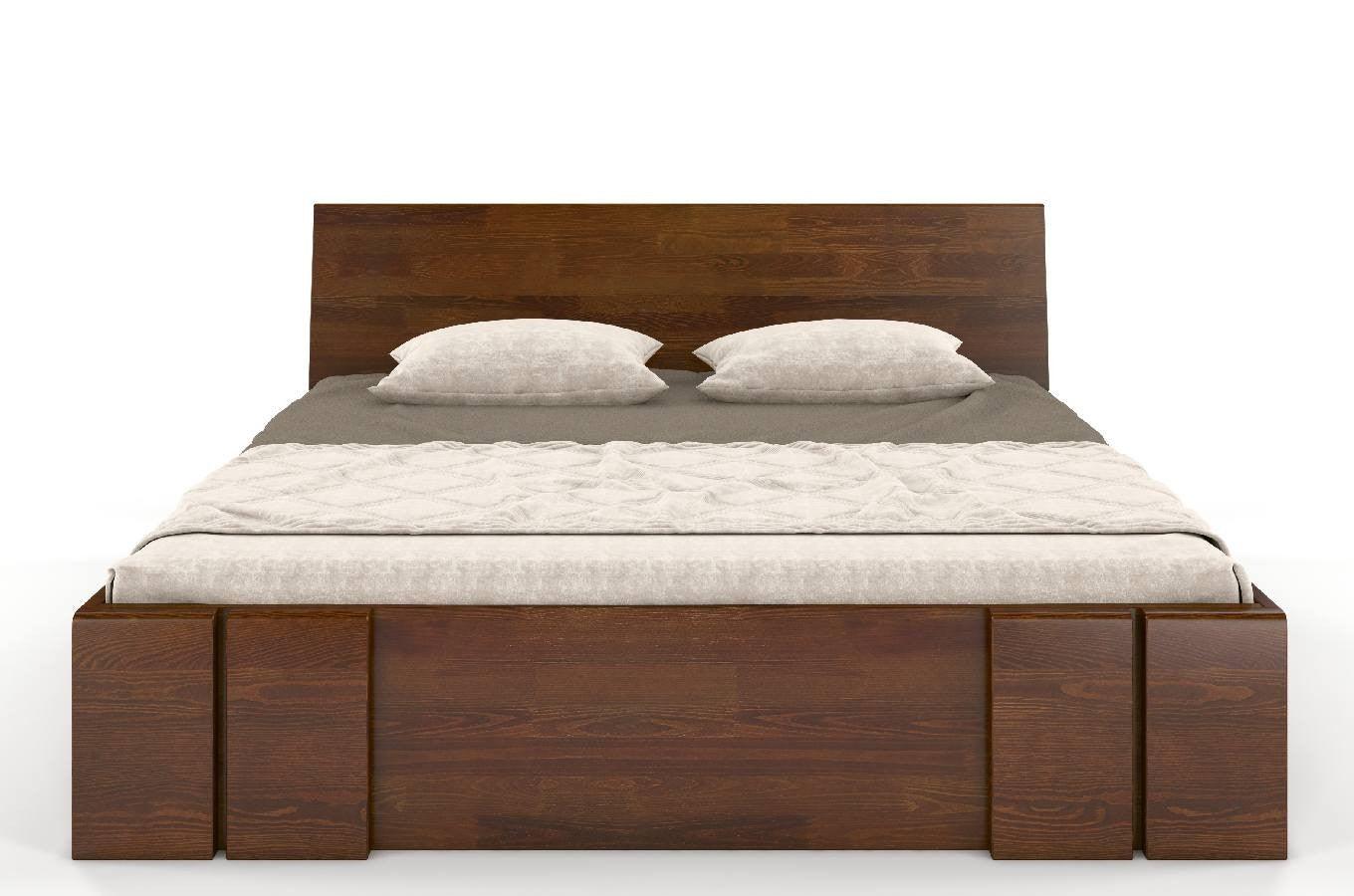 Preyas Mango wood Teak Finish Storage Wooden Bed #19 - Duraster