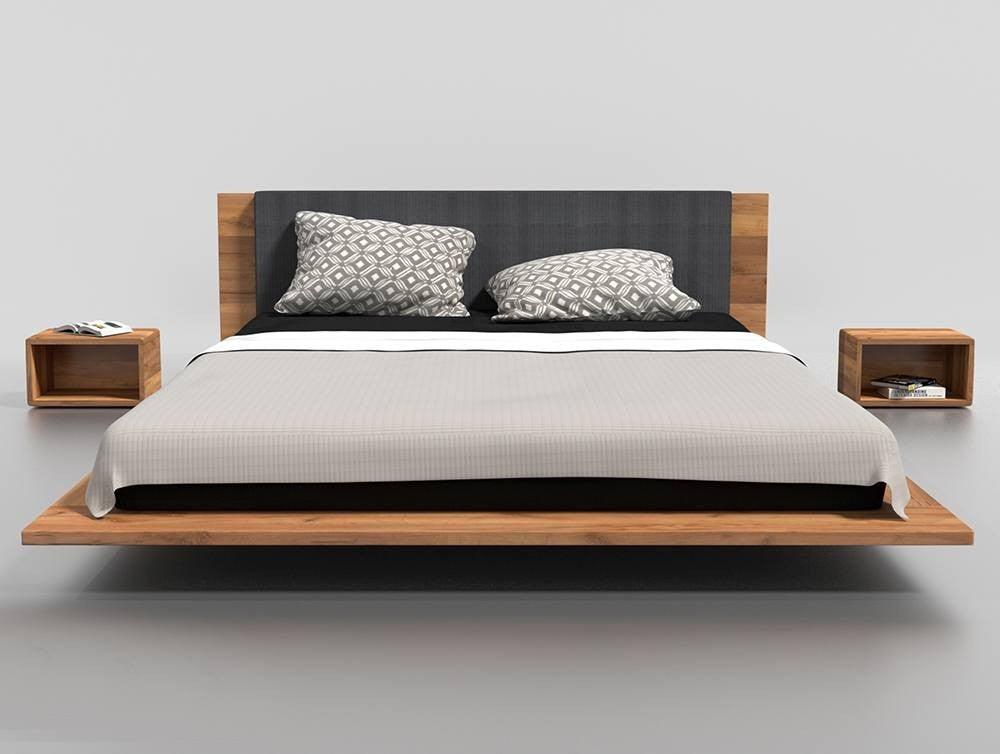 Preyas Mango wood Teak Finish Wooden Bed #11 - Duraster