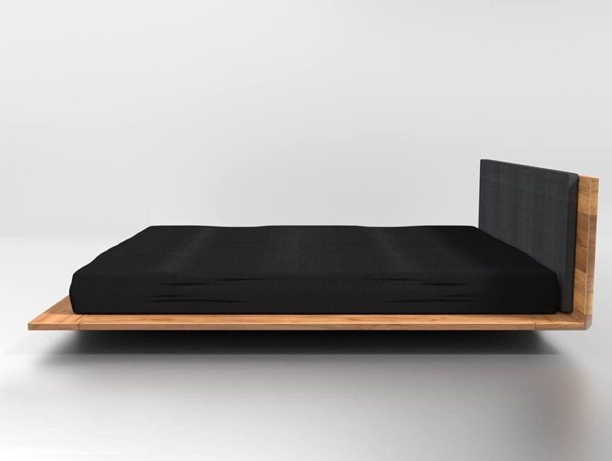 Preyas Mango wood Teak Finish Wooden Bed #11 - Duraster