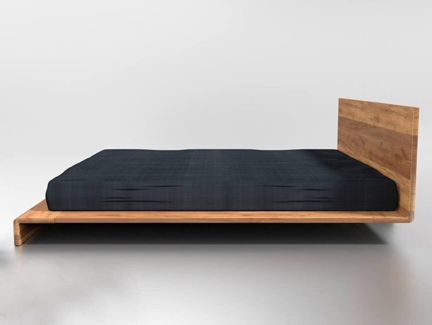 Preyas Mango wood Teak Finish Wooden Bed #12 - Duraster