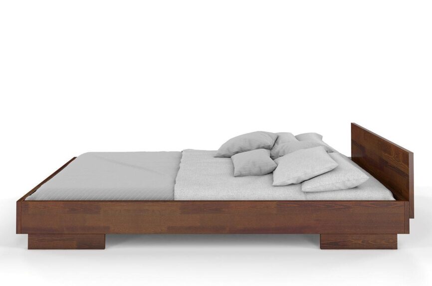 Preyas Mango wood Teak Finish Wooden Bed #4 - Duraster