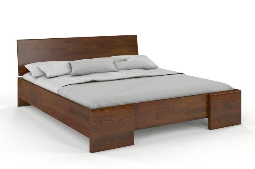Preyas Mango wood Teak Finish Wooden Bed #6 - Duraster