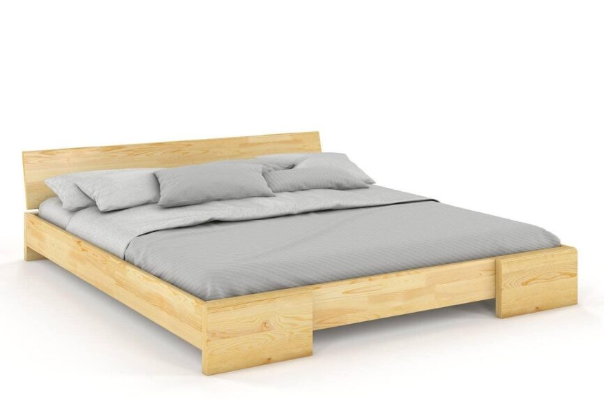 Preyas Mango wood Teak Finish Wooden Bed #5 - Duraster