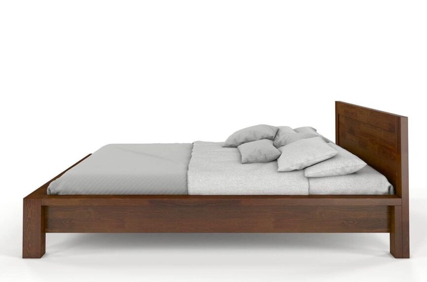 Preyas Mango wood Teak Finish Wooden Bed #9 - Duraster