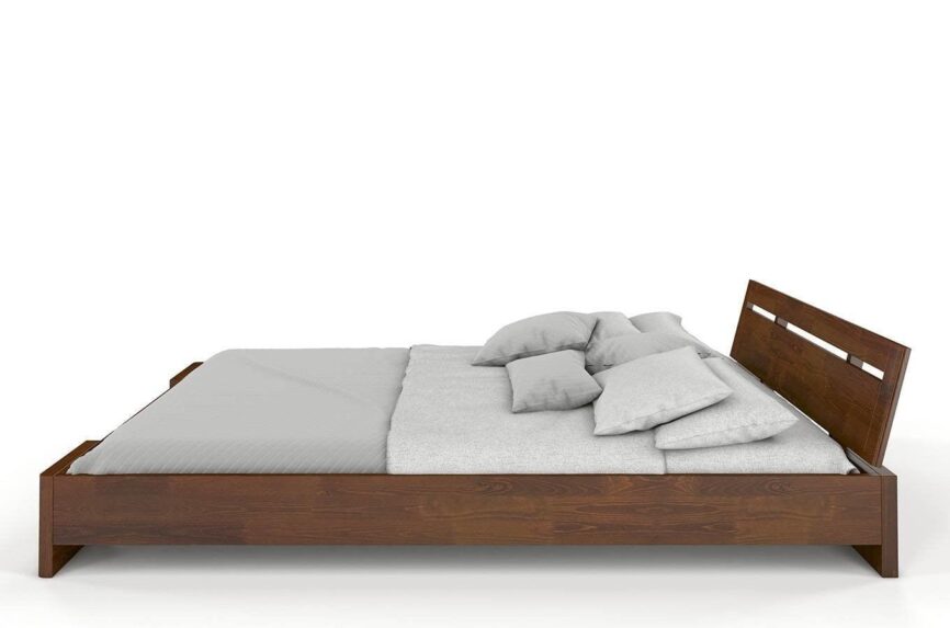 Preyas Mango wood Teak Finish Wooden Bed #10 - Duraster