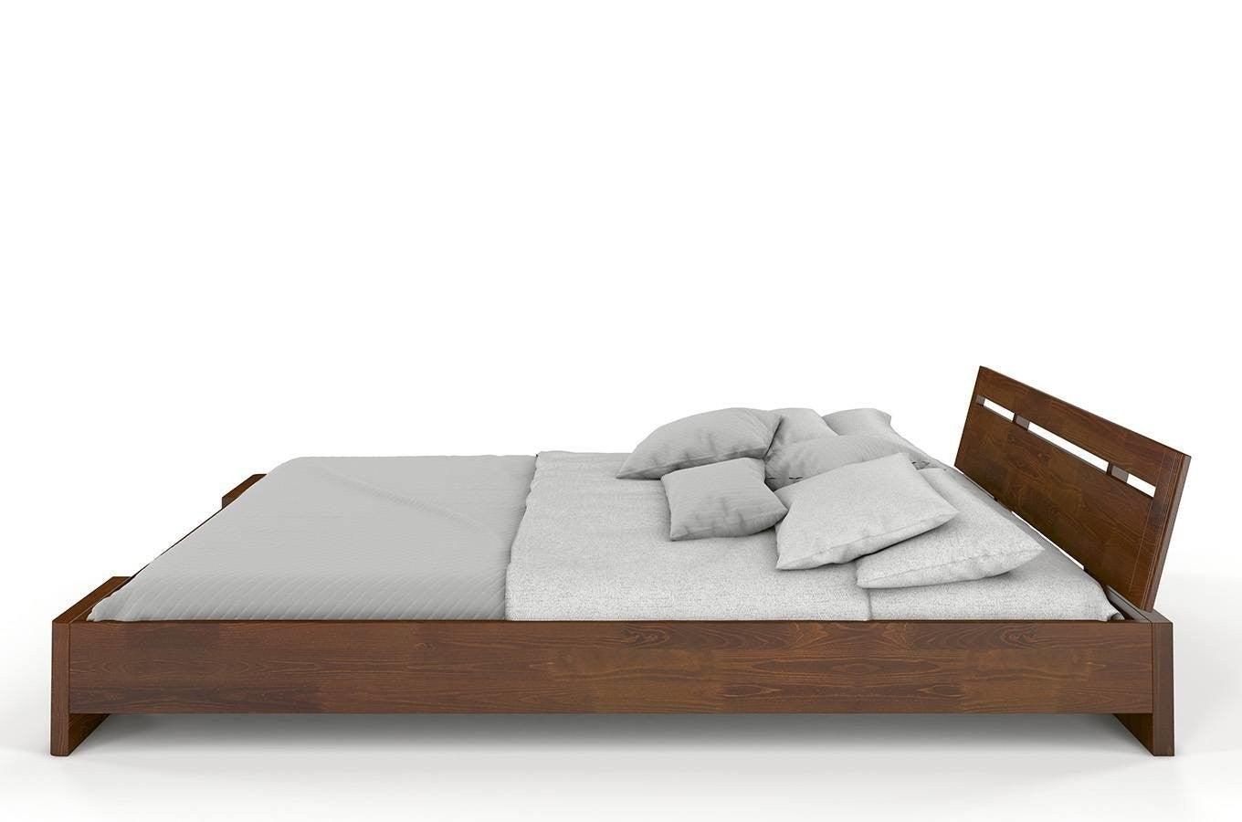 Preyas Mango wood Teak Finish Wooden Bed #10 - Duraster