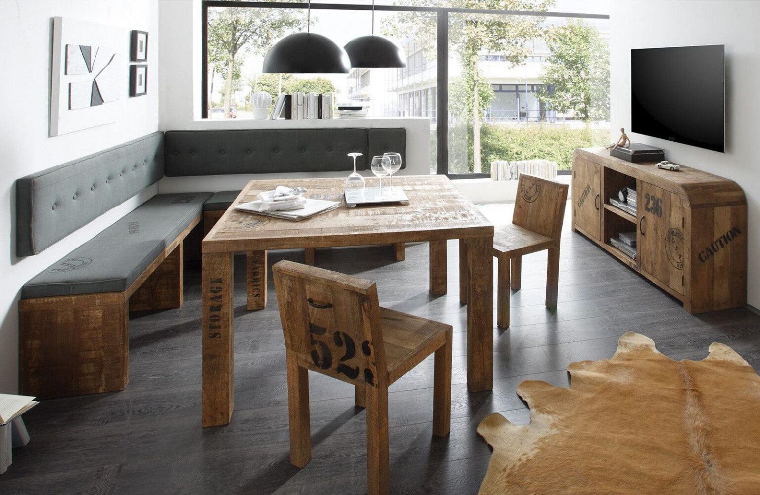 Barbas Modern Dining Set (2 & 4 Seater) - Duraster