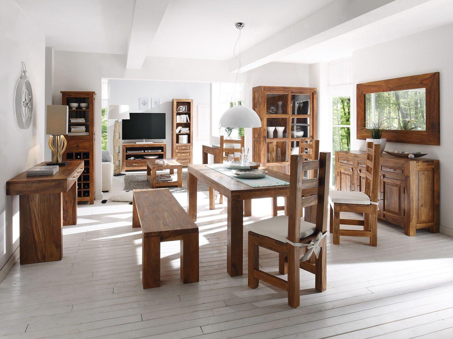 Amber Colonial Sheesham Dining Set # 3 - Duraster