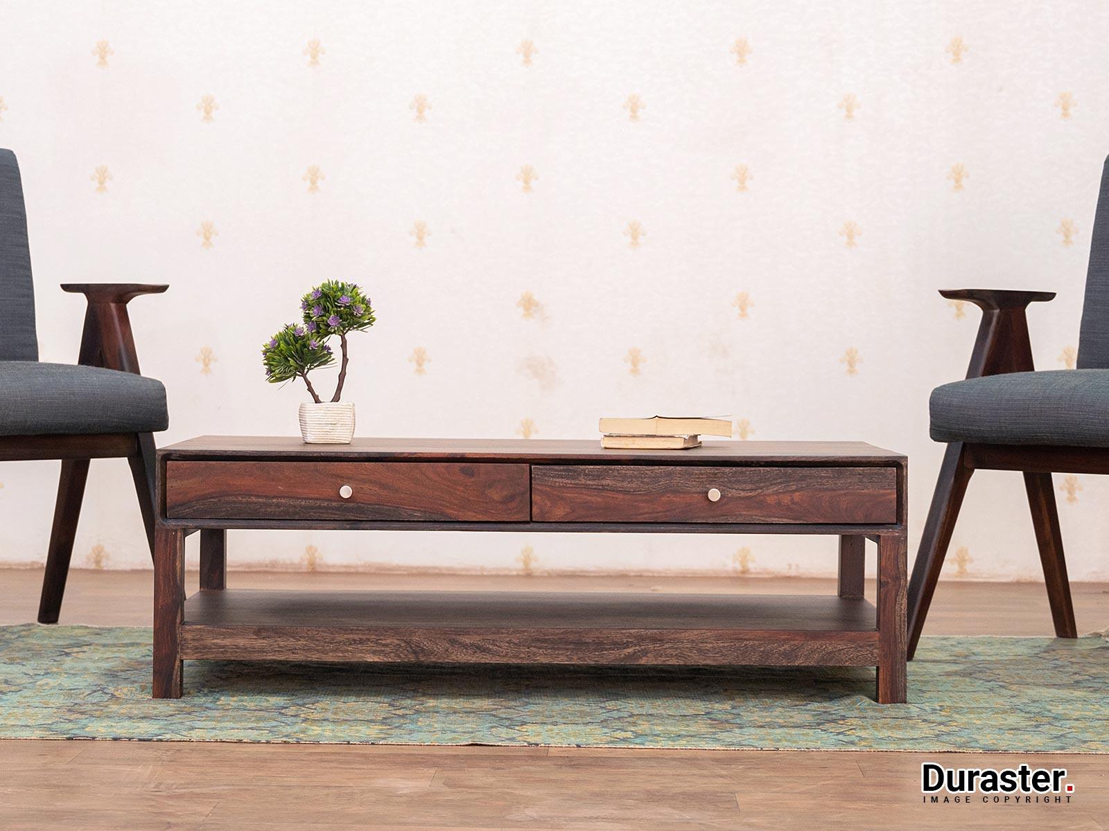 Marvel Stylish Sheesham wood 4 Drawer Coffee Table#2 - Duraster