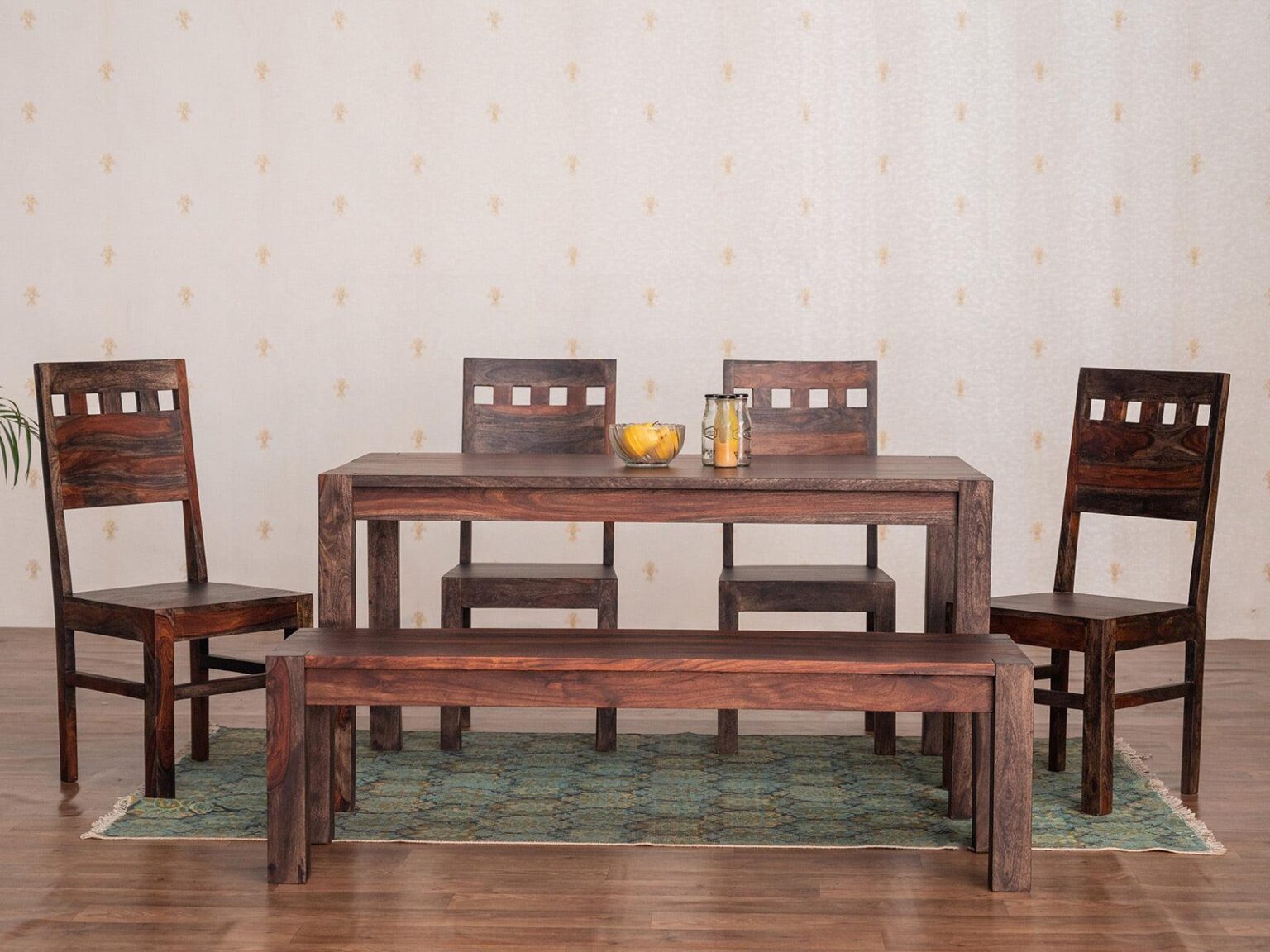 Marvel Modern Solid Sheesham wood Dining Set with Wooden Chairs (4, 6 & 8 Seater) #2 - Duraster