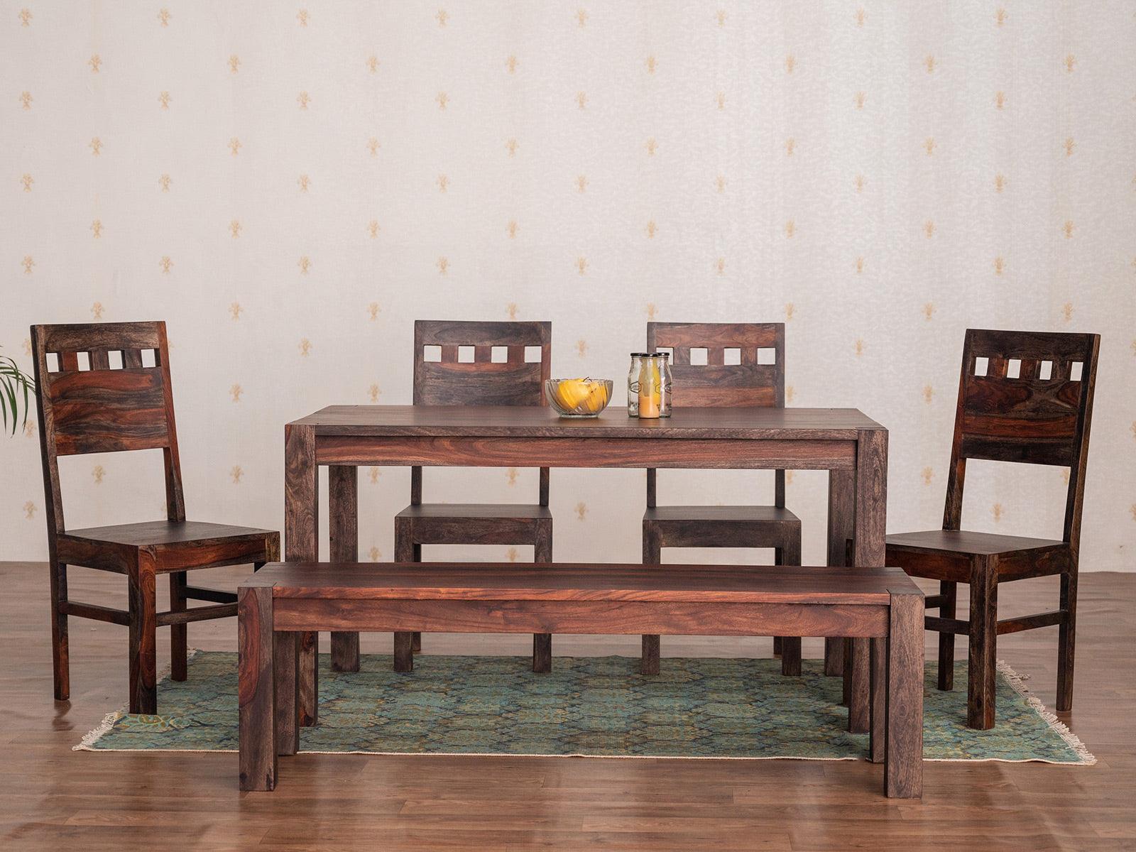 Marvel Modern Solid Sheesham wood Dining Set with Wooden Chairs (4, 6 & 8 Seater) #2 - Duraster