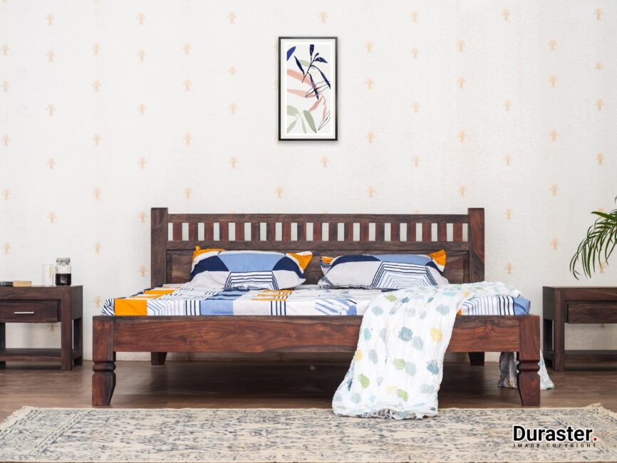 Marvel Modern Solid Wood Queen Size Bed #3 - Duraster
