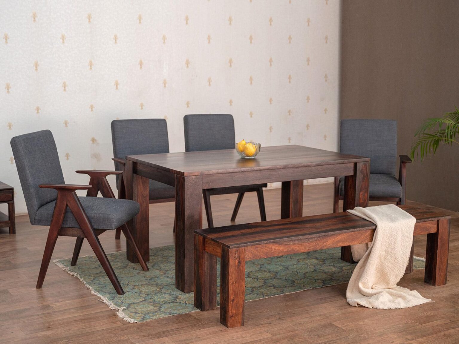 Marvel Modern Premium Sheesham Wood Dining Set (6 Seater) #3 - Duraster