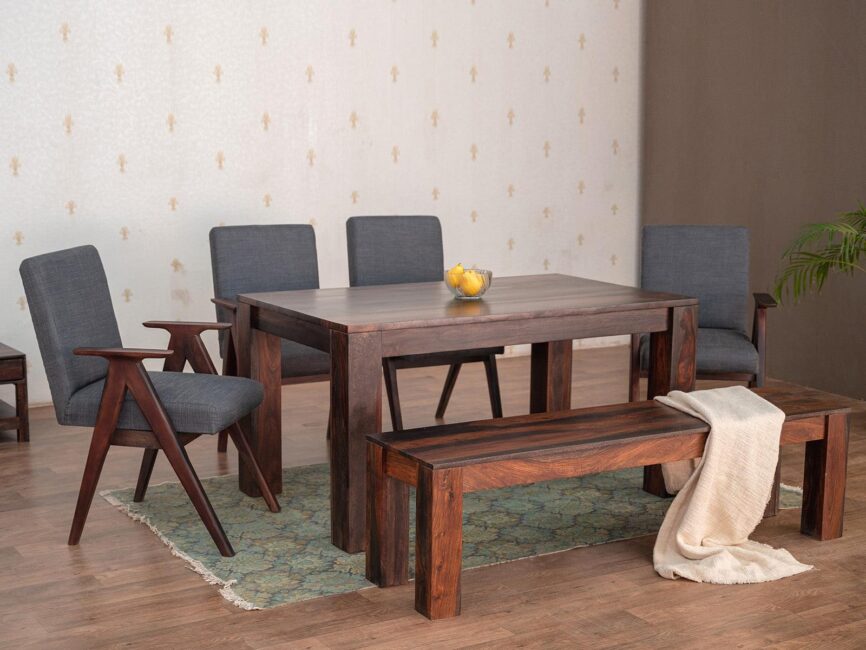 Marvel Modern Premium Sheesham Wood Dining Set (6 Seater) #3 - Duraster