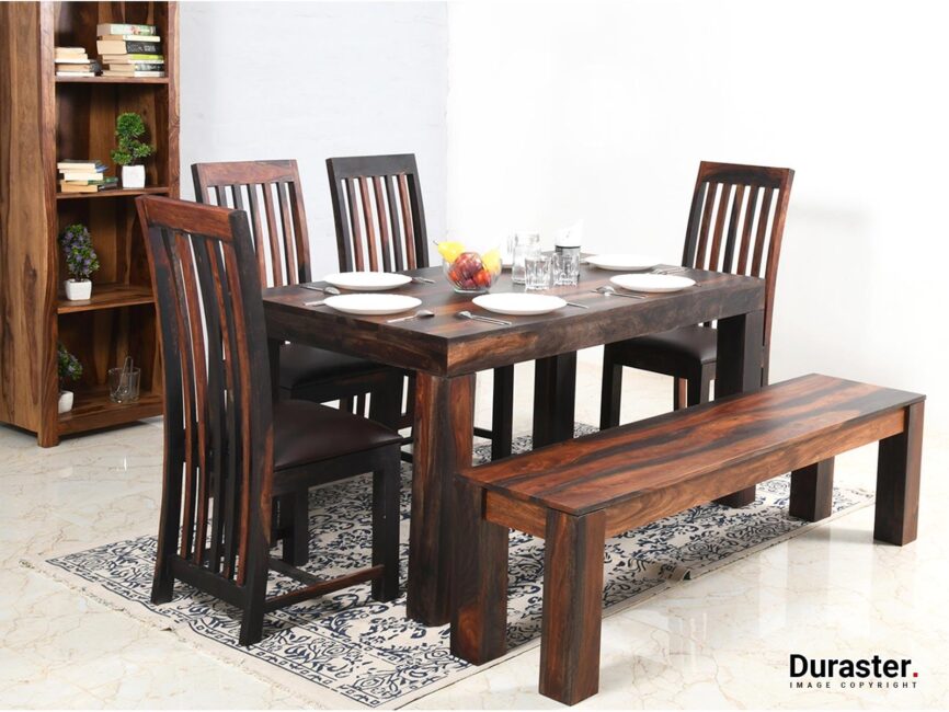 Marvel Modern Sheesham Wood Bench #1 - Duraster