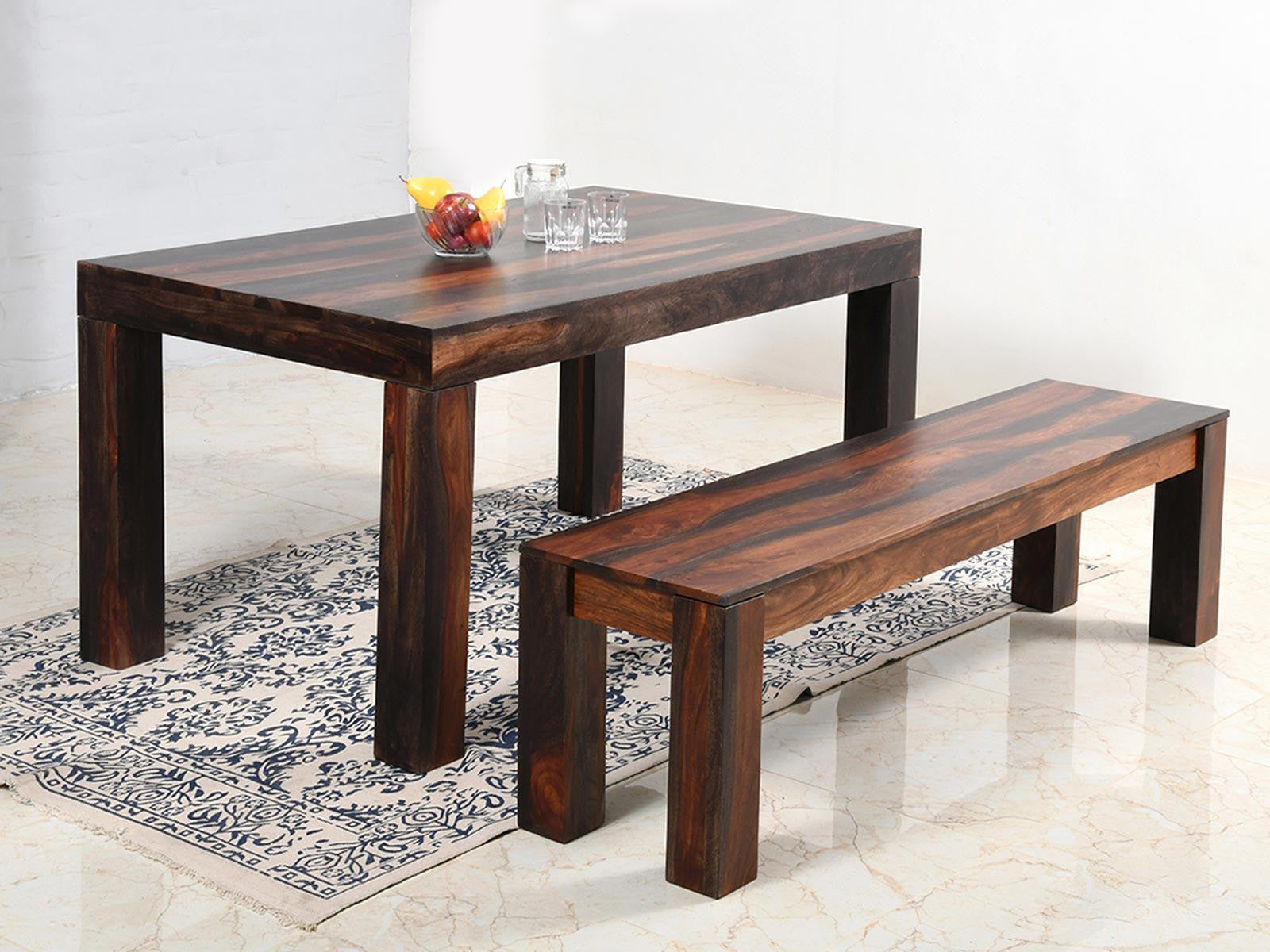 Duraster Marvel Solid Wood Dining Bench #1
