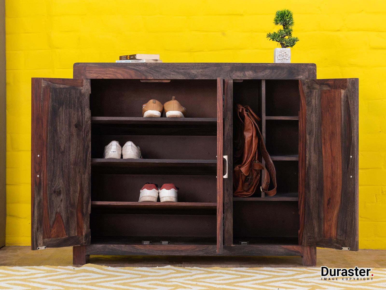 Marvel Solid Sheesham wood Large Shoes Cabinet#1 - Duraster