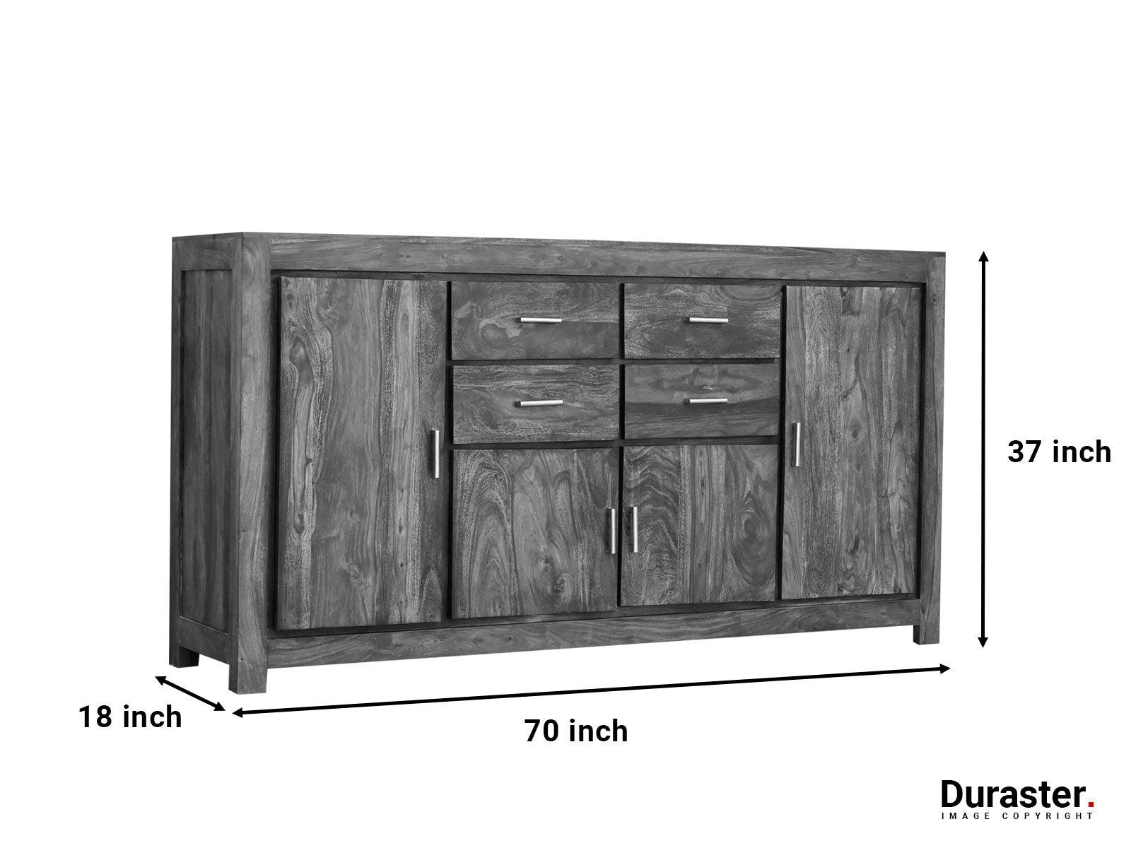 Marvel Modern Sheesham wood Sideboard Cabinet#5 - Duraster