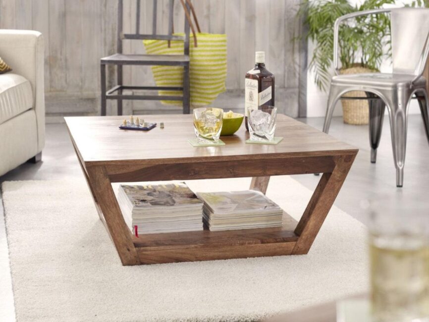 Mehran Contemporary Sheesham Wood Coffee Table #2 - Duraster