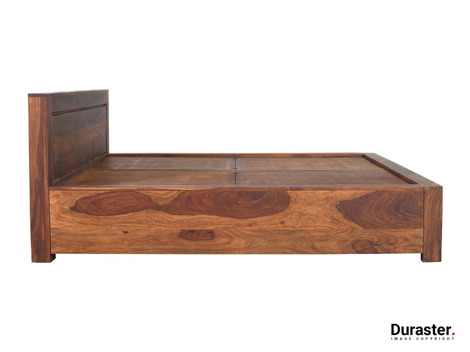 Metro Modern Sheesham wood Storage Bed #1 - Duraster