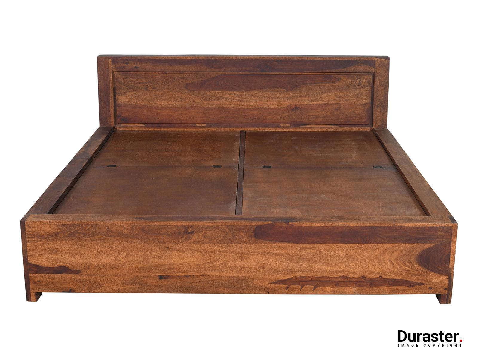 Metro Modern Sheesham wood Storage Bed #1 - Duraster