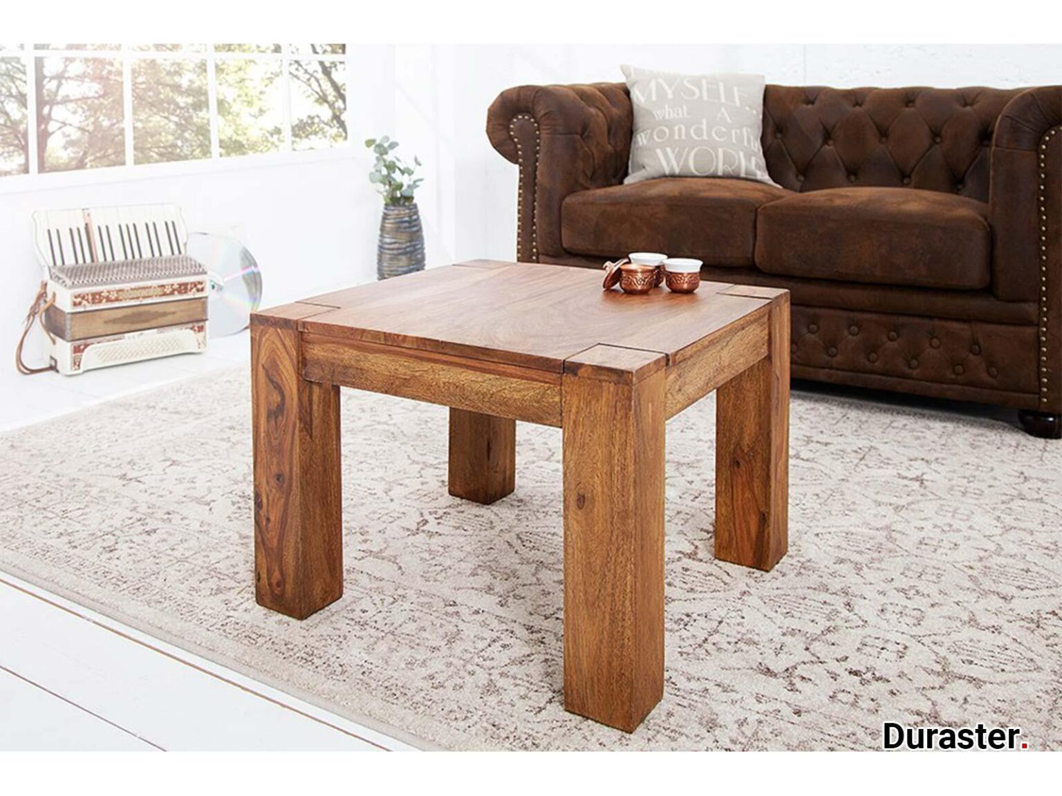 Torpedo Modern Sheesham Wood Coffee Table#1 - Duraster