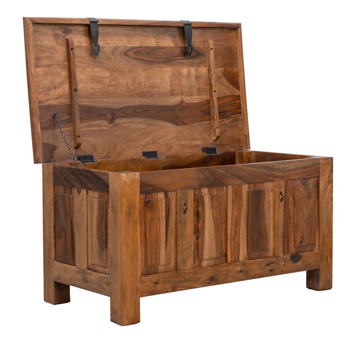 Mehran Contemporary Sheesham Wood Trunk Storage #1 - Duraster